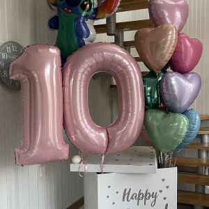 Набор шаров «Коробка-сюрприз с цифрами и Stitch»